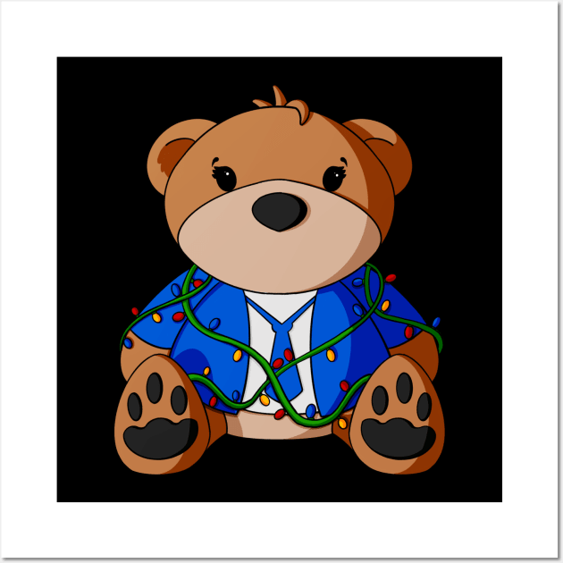 Christmas Vacation Teddy Bear Wall Art by Alisha Ober Designs